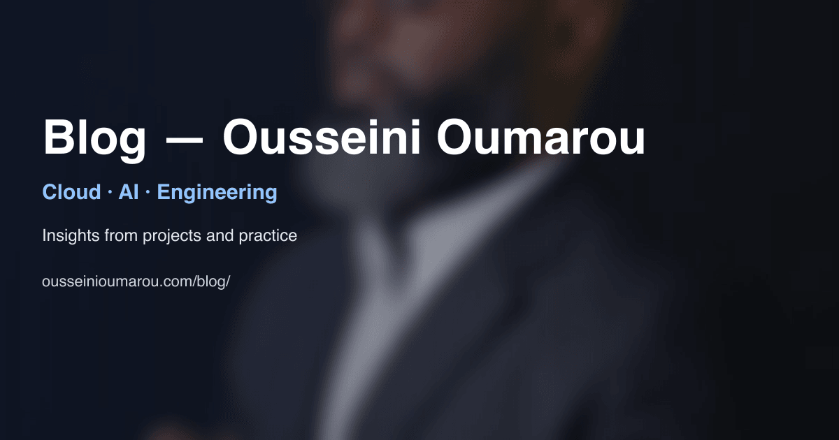 Blog banner — Ousseini Oumarou