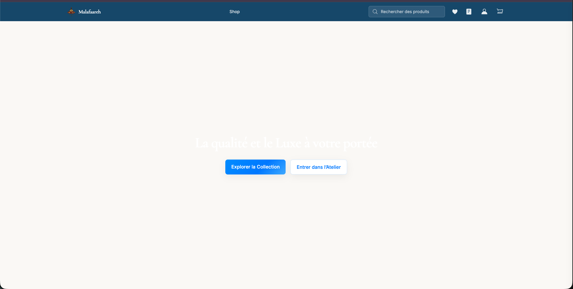 Malafaareh e‑commerce homepage screenshot